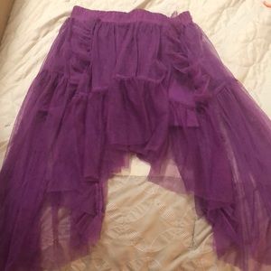Purple tulle skirt.